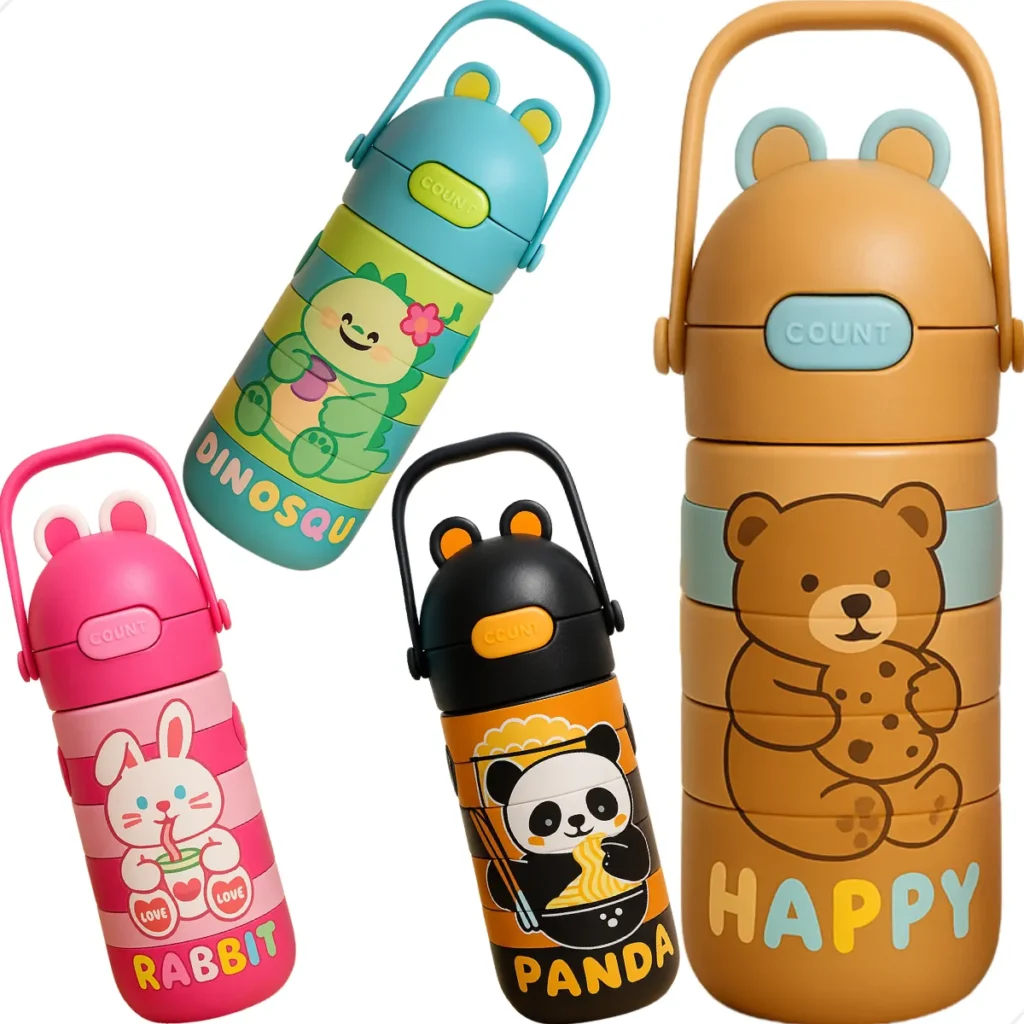 Garrafinha Agua Infantil Coelho Tabuada Educativa Termica