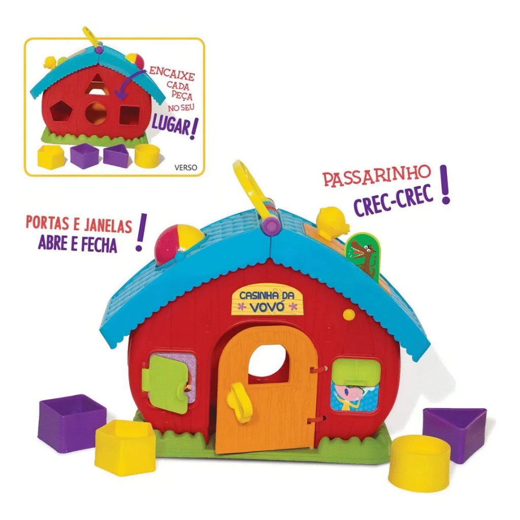 Brinquedo De Encaixe Educativo Pedagógico Casinha Da Vovó