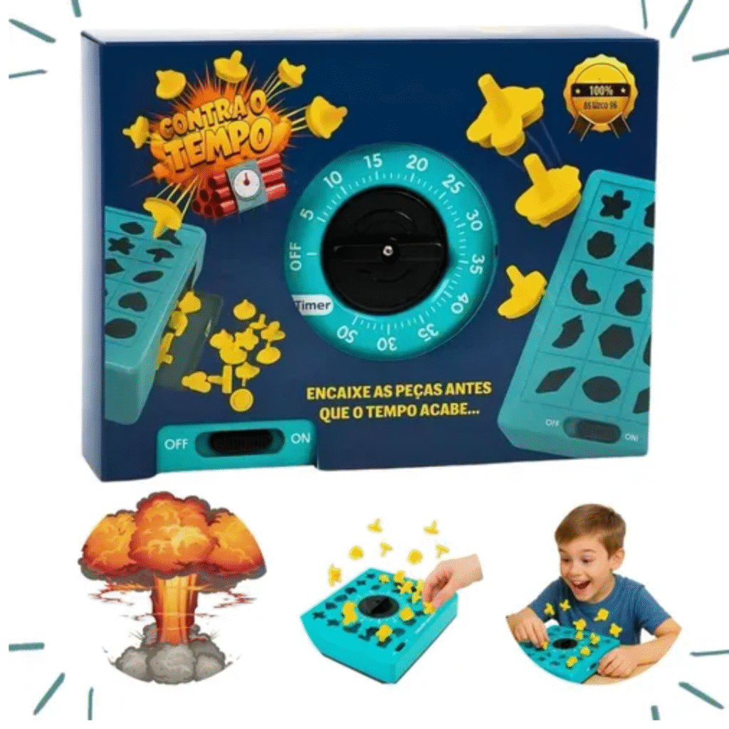 Jogo Contra O Tempo Relógio 60 Segundos Blocos De Montar