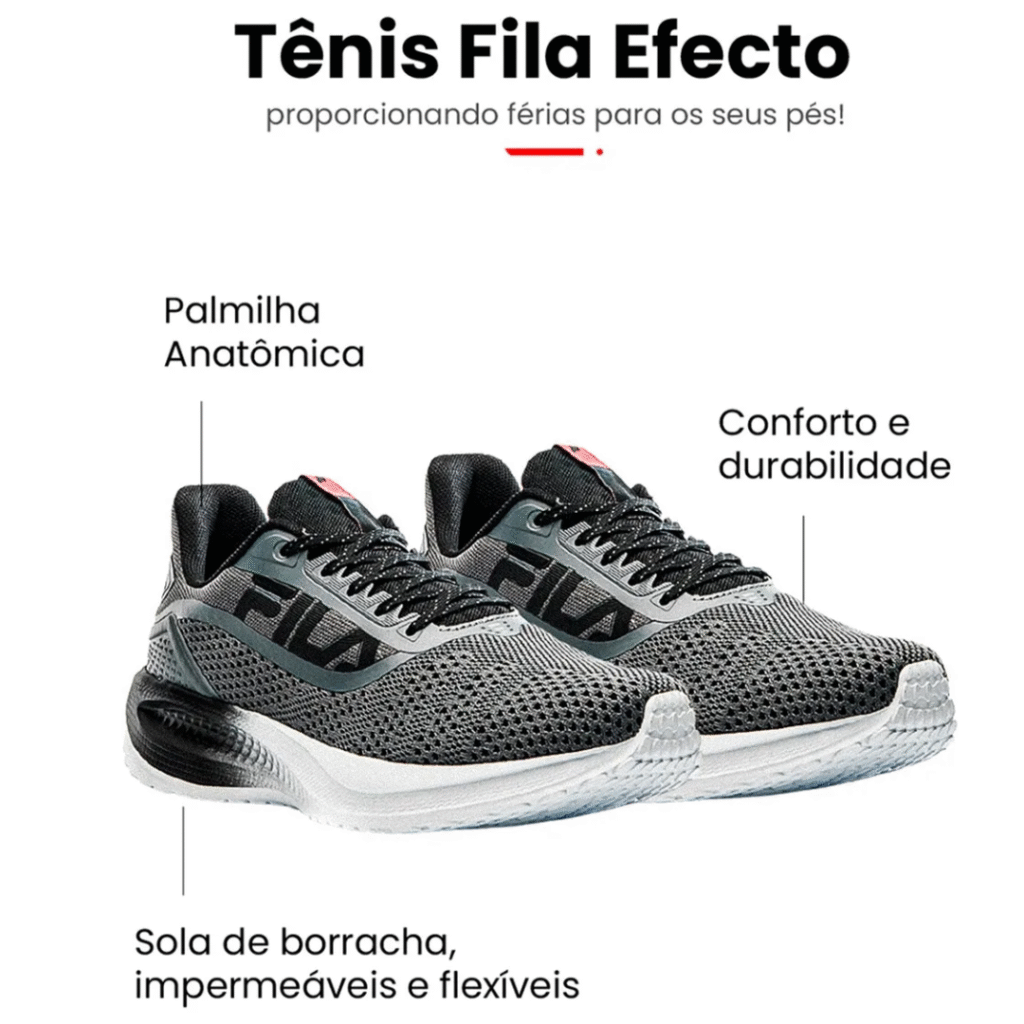 Tenis Fila Efecto Masculino Caminhada Corrida Mesh Original