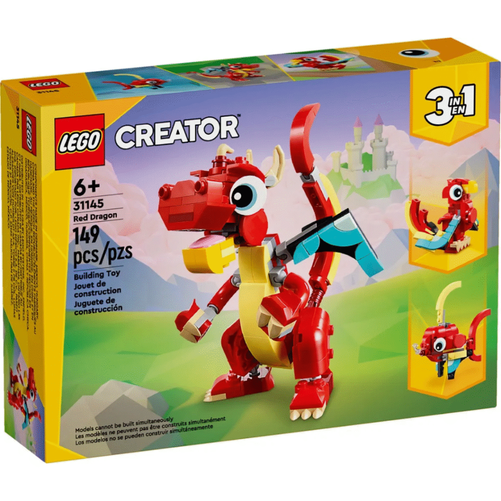 LEGO® Creator 3 em 1 – Dragão Vermelho