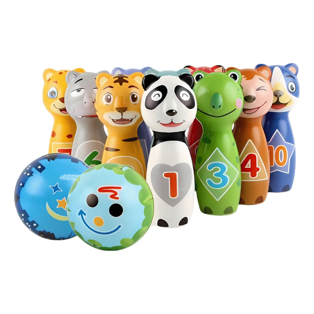 Boliche Animais Macio 10 Pinos 2 Bolas Castela