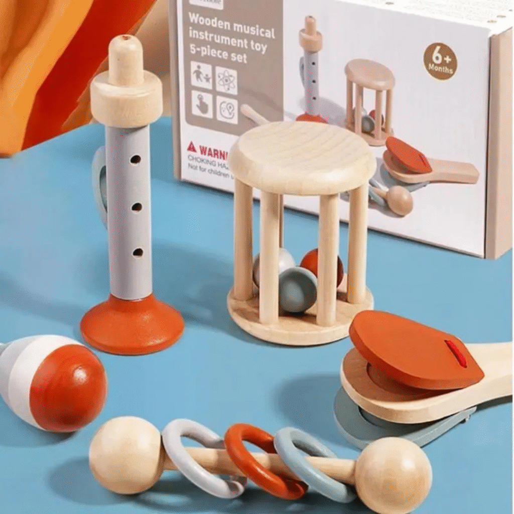 Instrumentos Musicais Para Bebês Brinquedos De Madeira Montessori , Conjunto De Xilofone De Percussão
