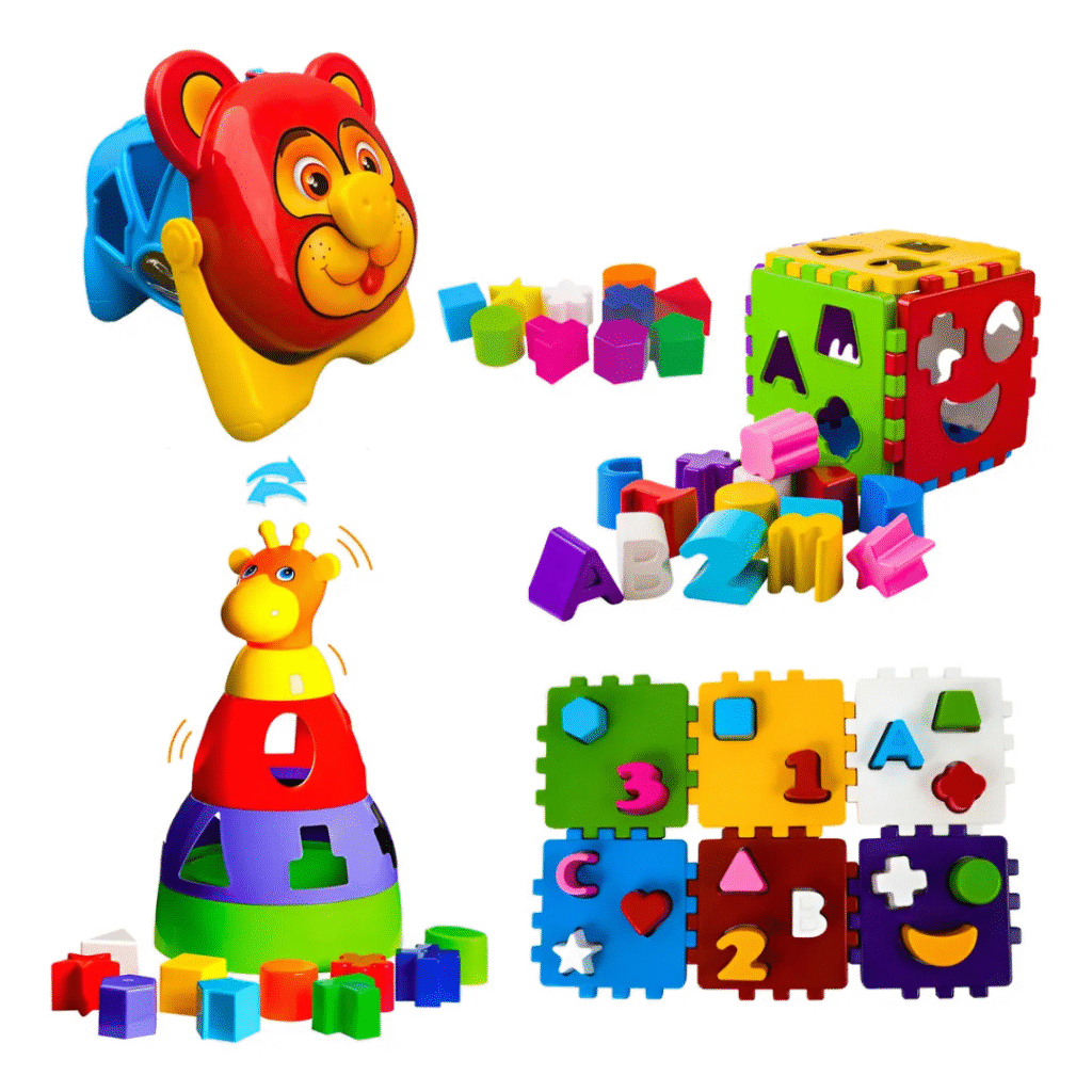 3 Brinquedo Educativo 1 Ano Bebe Infantil Menino Menina