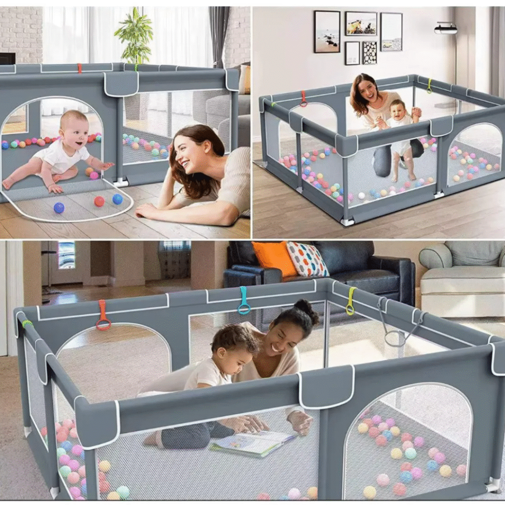 Cercadinho Bebê Grande Chiqueirinho Infantil Cercado 180x150 Proteção