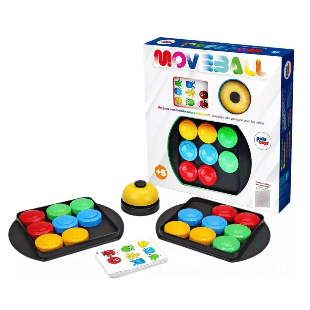 Jogo Agilidade Moveball Educativo Botões Coloridos