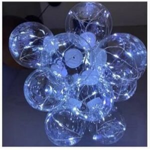 Fio Varal 3 metros 10 x Bolas Branco, Amarelo, Azul ou Colorido Luminária Pilhas Usb