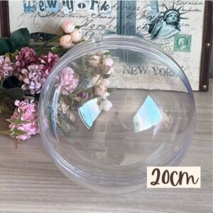 1, 3, OU 5 UNIDADES - Bola Acrílica 20cm - Bola Esfera Acrílica para Artesanatos e Decor de Festa
